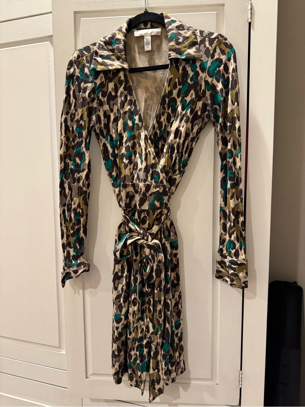 Diane Von Furstenberg Vintage Leopard Wrap Dress